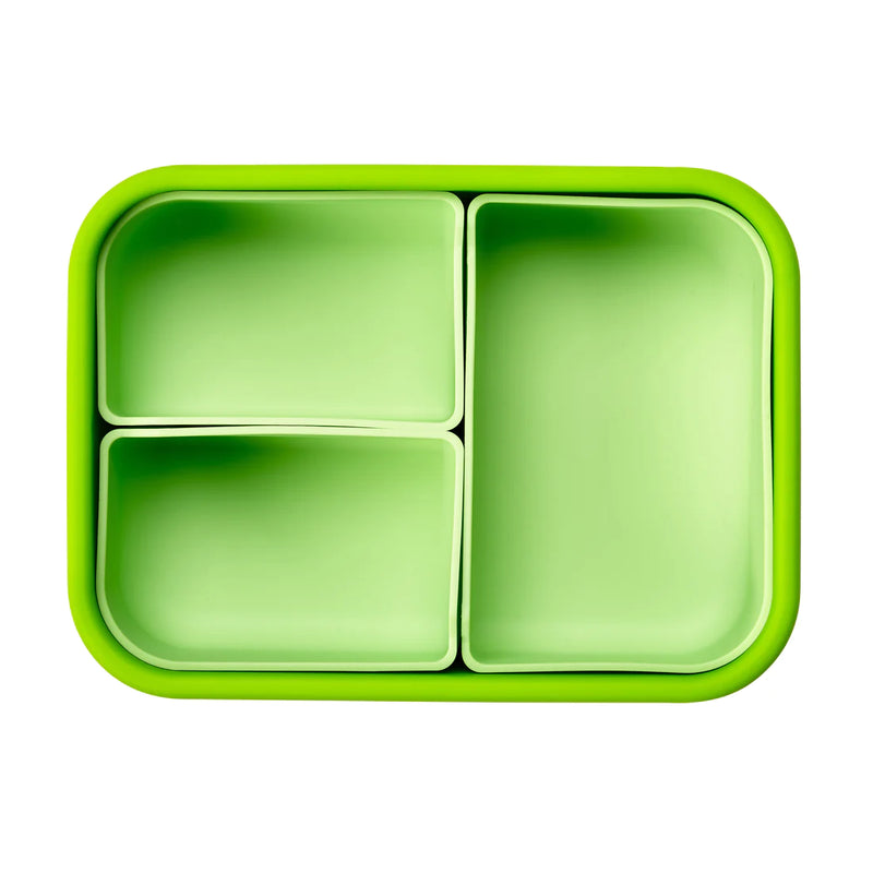 LunchBots Build-A-Bento Medium Platinum Silicone Bento Box