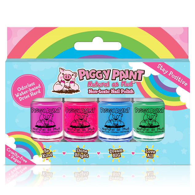 Piggy Paint 4 Mini Rainbow Polish Set