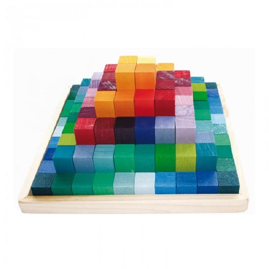 Grimm's Learning Stepped Pyramid 4x4cm Building Set