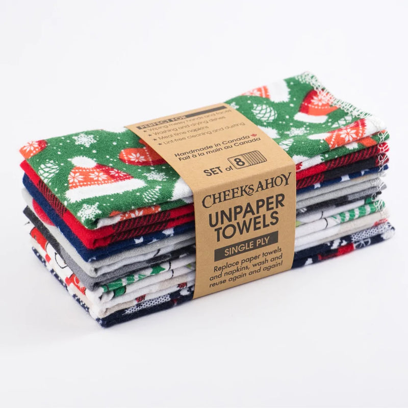 Cheeks Ahoy Reusable Holiday Unpaper Towels