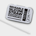 GoSili Extra Long Silicone Straw in Tin