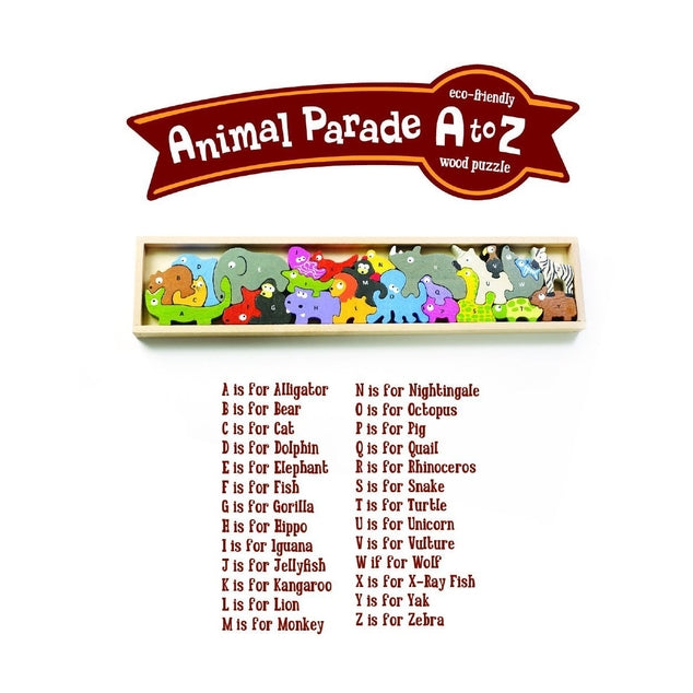 Begin Again Animal Parade A to Z Puzzle & Playset