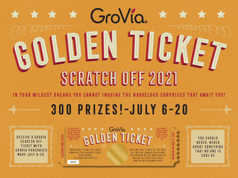 GroVia Golden Ticket Scratch Off 2021 event!