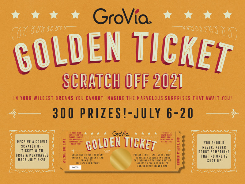 GroVia Golden Ticket Scratch Off 2021 event!