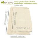 OsoCozy Unbleached Cotton Prefold Cloth Diapers, sold individually