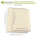 OsoCozy Unbleached Cotton Prefold Cloth Diapers, sold individually