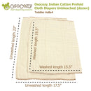 OsoCozy Unbleached Cotton Prefold Cloth Diapers, sold individually