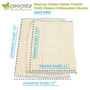 OsoCozy Unbleached Cotton Prefold Cloth Diapers, sold individually