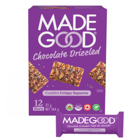 MadeGood Confetti Chocolate Drizzled Crispy Squares
