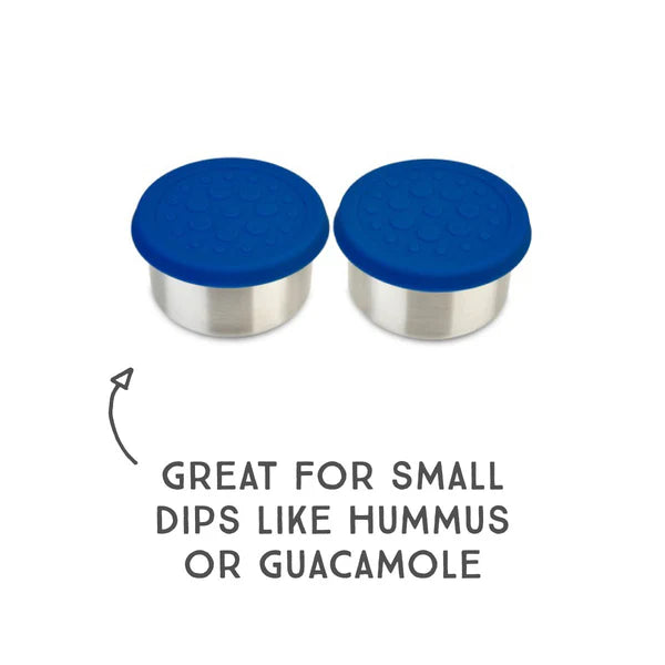 LunchBots Medium (2.5oz) Stainless Steel Dip Containers, set of 2