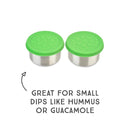 LunchBots Medium (2.5oz) Stainless Steel Dip Containers, set of 2