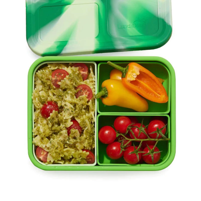 LunchBots Build-A-Bento Large Platinum Silicone Bento Box
