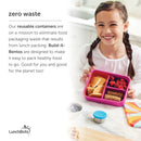 LunchBots Build-A-Bento Large Platinum Silicone Bento Box