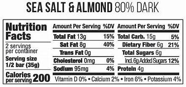 Taza Sea Salt & Almond - 80% Dark Chocolate