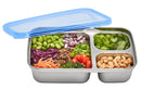 U Konserve 3 Compartment Stainless Steel Container with Silicone Lid, 24 oz