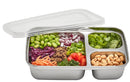 U Konserve 3 Compartment Stainless Steel Container with Silicone Lid, 24 oz