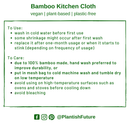 Plantish Set of 3 Bamboo Kitchen Cloths