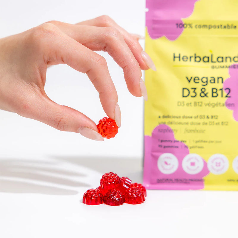 Herbaland Vegan D3 and B12 For Adults, 90ct