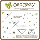 OsoCozy Flat Diapers Birdseye Weave, Unbleached Cotton - 6 Pack