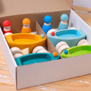 Grimm's Set of 4 Little Land Yachts with Sailors