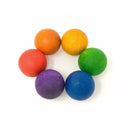 Grapat Wood Coloured Balls, 6 pcs