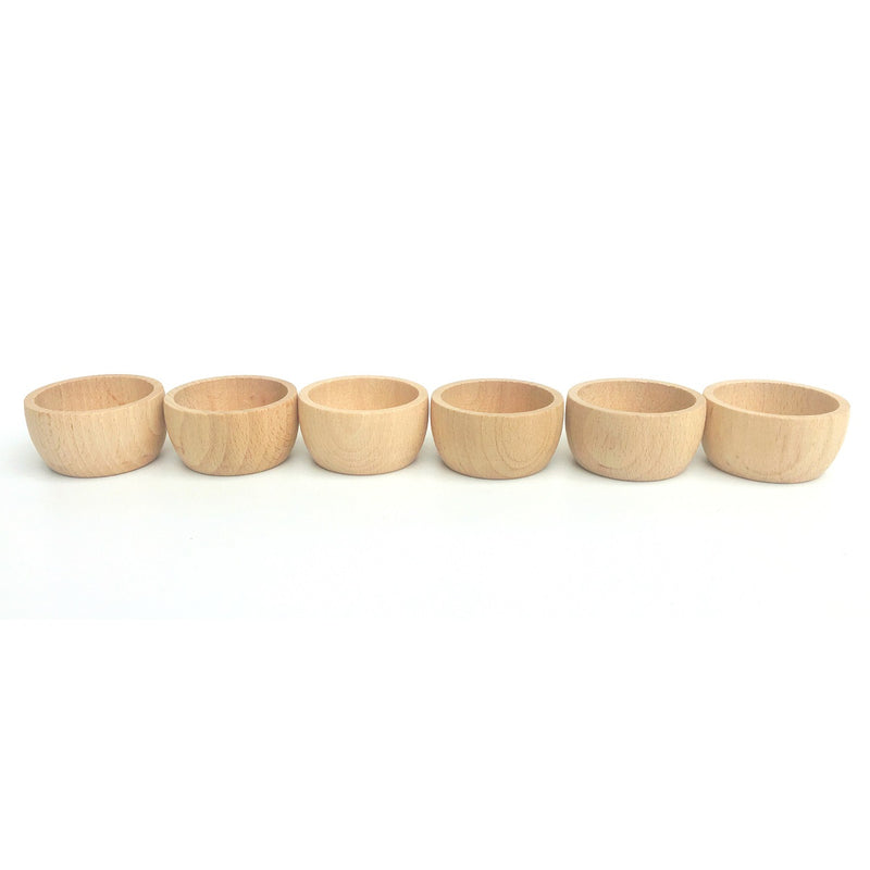 Grapat Natural Wood Bowls, 6 pcs