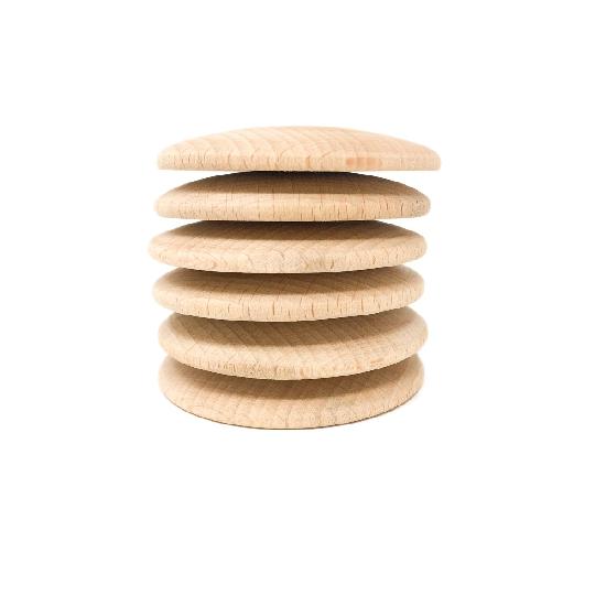 Grapat Wood Natural Disks, 6 pcs