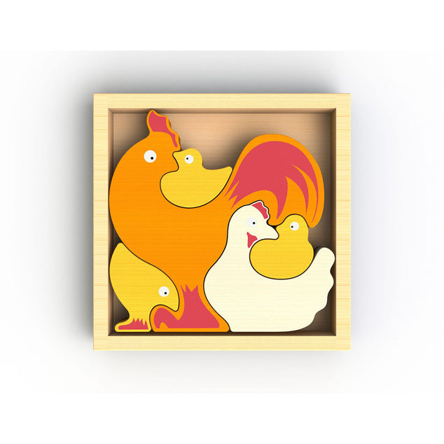 Begin Again Chicken Family Puzzle