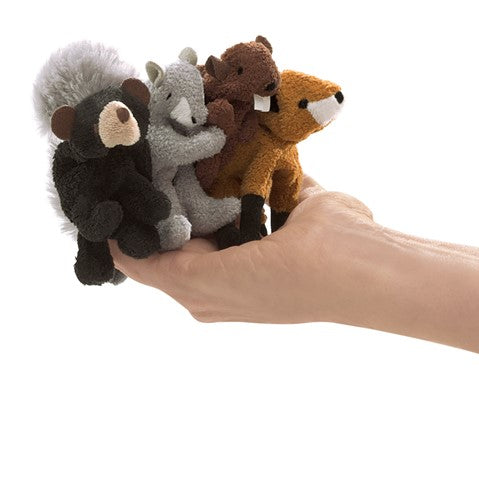 Folkmanis Mini Woodland Animals Finger Puppet Set