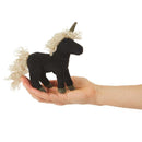 Folkmanis Mini Black Unicorn Finger Puppet