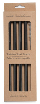 Life Without Waste Stainless Steel Straws (4 straws + Brush)