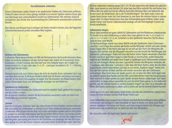 Grimm's Learning Cards - Numbers (48 pieces, German)