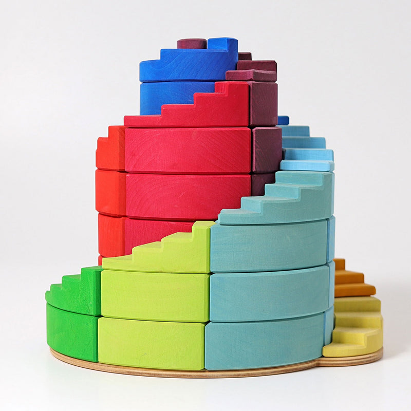 Grimm's Counter Rotating Stepped Spiral, Rainbow