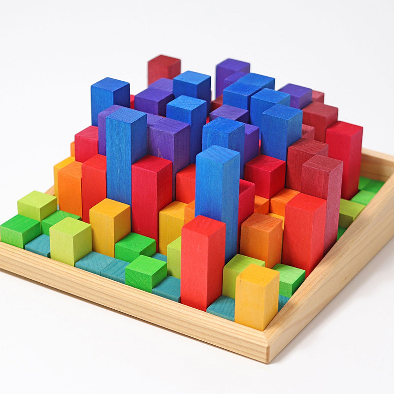 Grimm's Learning - Stepped Counting Blocks, 2 x 2 cm Building Sets
