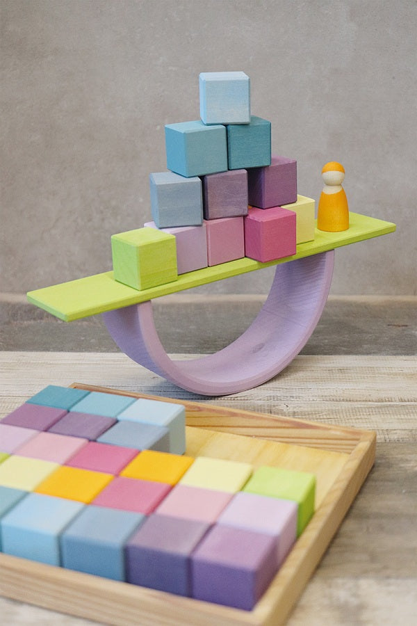 Grimm's Building Set Squares Pastel 4 x 4 cm Building Sets