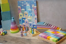 Grimm's Building Set Squares Pastel 4 x 4 cm Building Sets