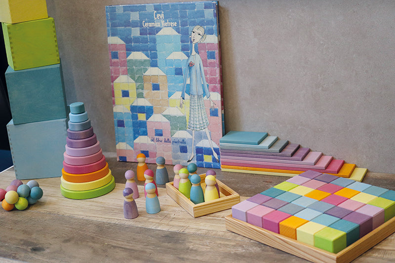 Grimm's Building Set Squares Pastel 4 x 4 cm Building Sets