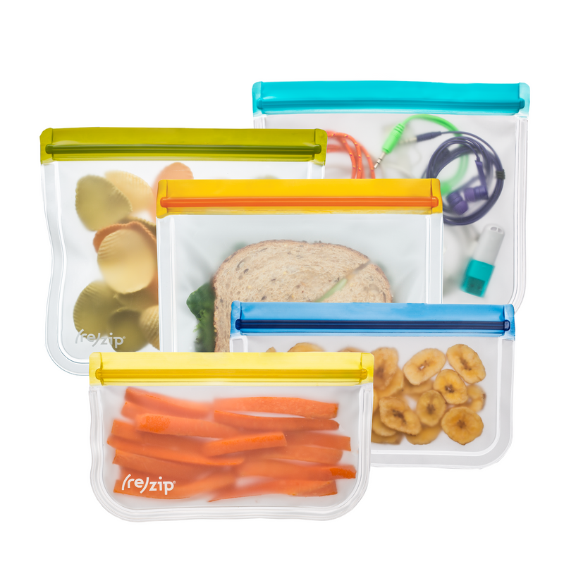 (re)zip Lay-Flat Lunch & Snack Bag Kit (5-pack)