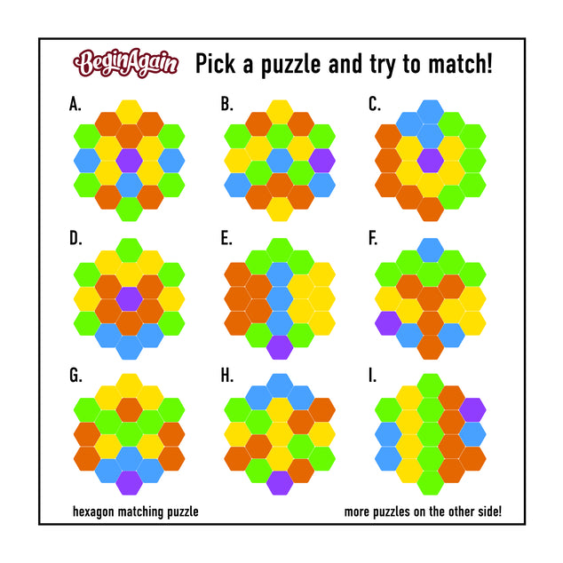 Begin Again Hexagon Puzzle