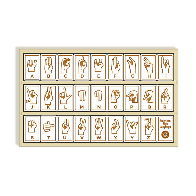 Begin Again Sign Language Alphabet Tiles