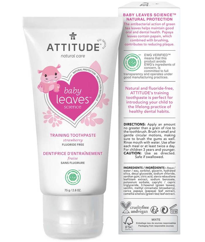 Attitude Fluoride Free Training Toothpaste