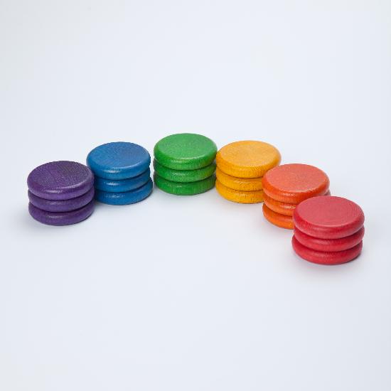 Grapat Wood Coloured Coins
