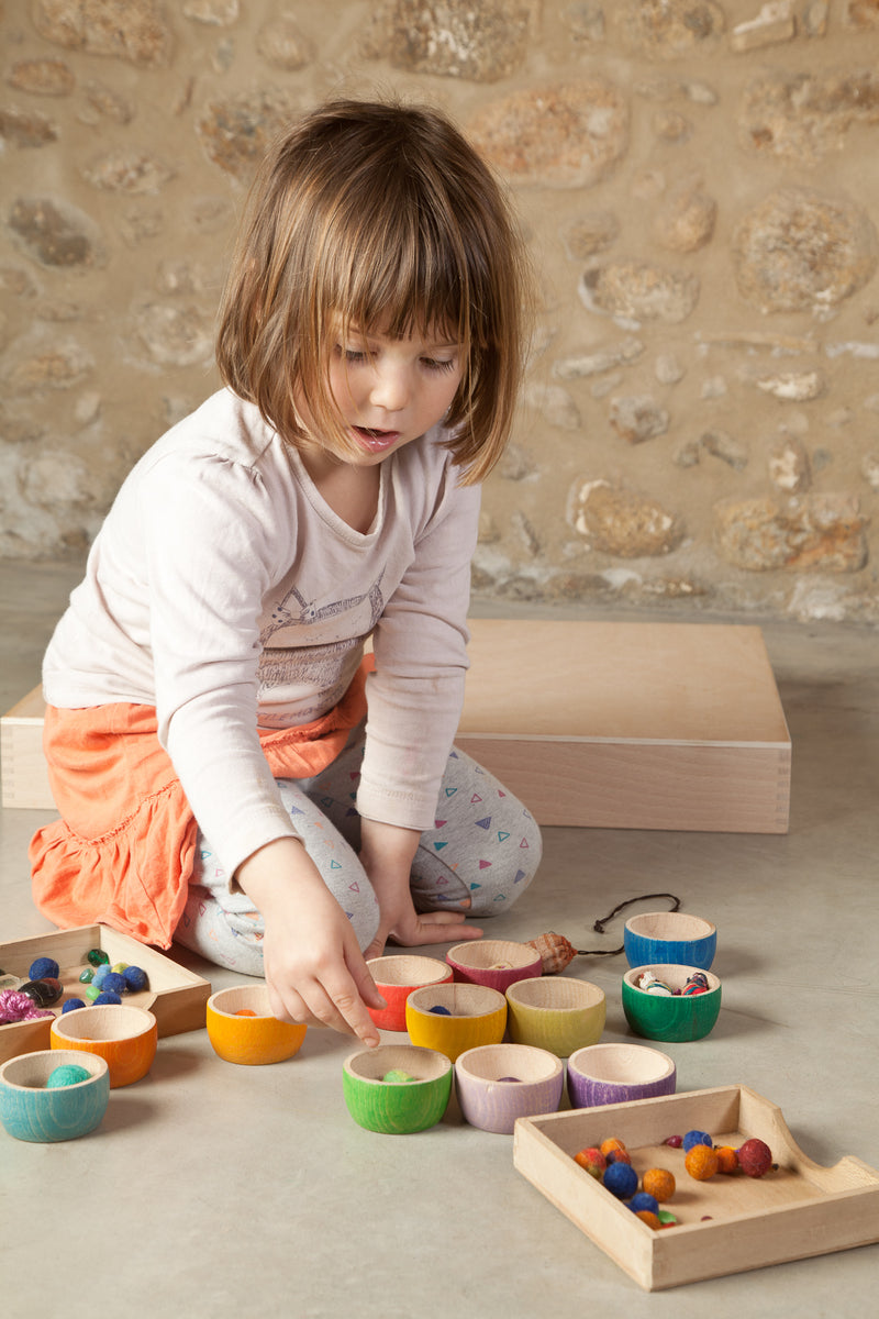 Grapat Wood Coloured Bowls