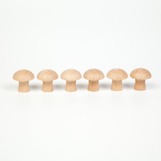 Grapat Natural Wood Mushrooms, 6 pcs