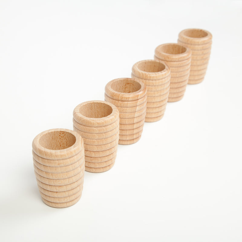 Grapat Natural Honeycomb Beakers, 6 pieces