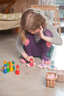 Grapat Wood Coloured Wizard Nins With Hats