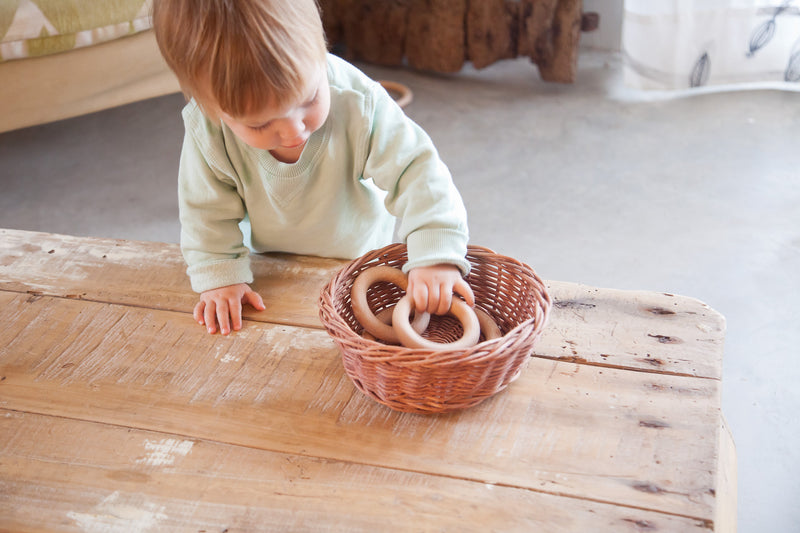 Grapat Natural Wood Hoops 8 cm