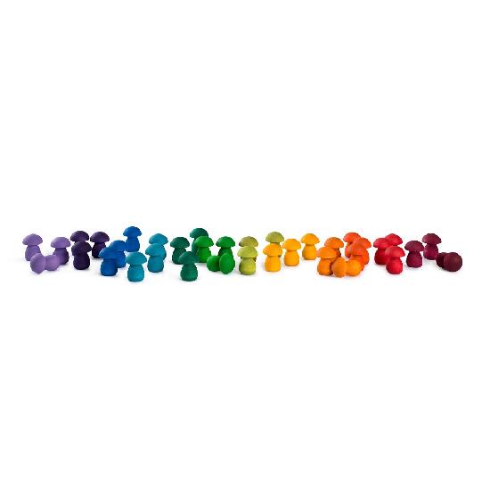 Grapat Mandala Rainbow Mushrooms, 36 pcs