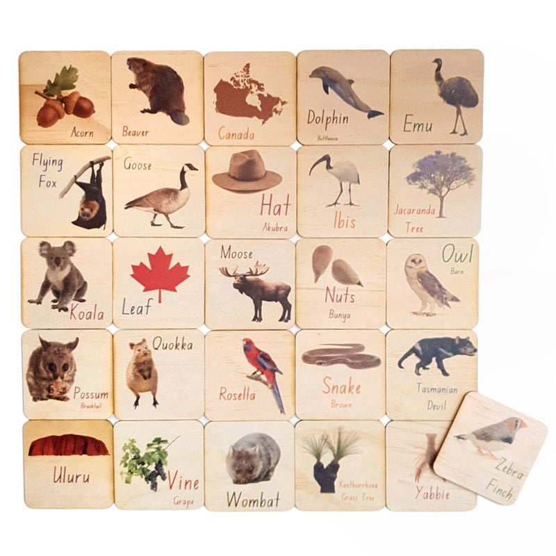 Canadian Themed A to Z Tiles - 26 Pcs