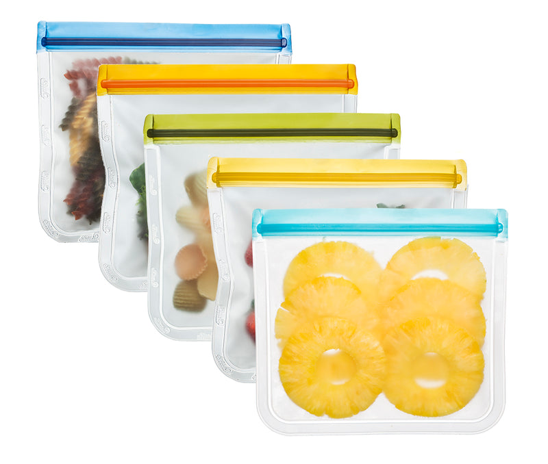 (re)zip Leakproof Reusable Lunch Storage Bags (5-Pack)